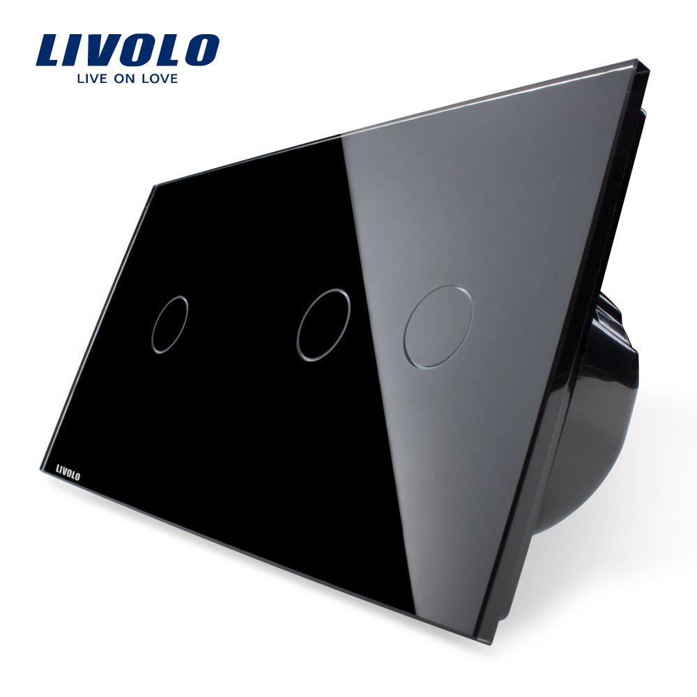 Intrerupator simplu + dublu cu touch Livolo din sticla case-smart.ro imagine noua 2022 6