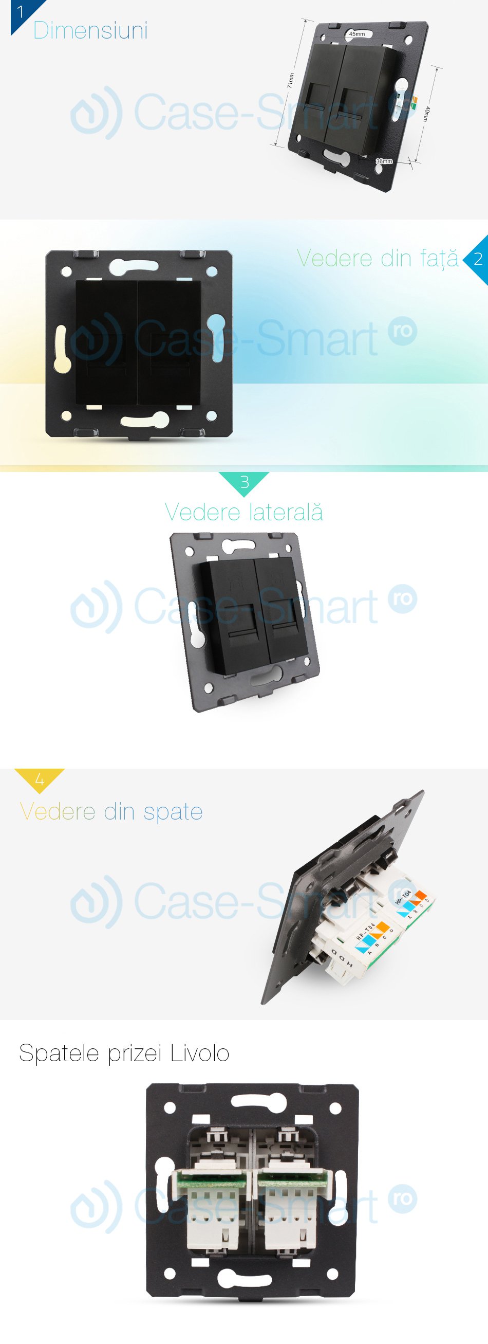 Priza dubla telefon Livolo case-smart.ro imagine noua 2022 6