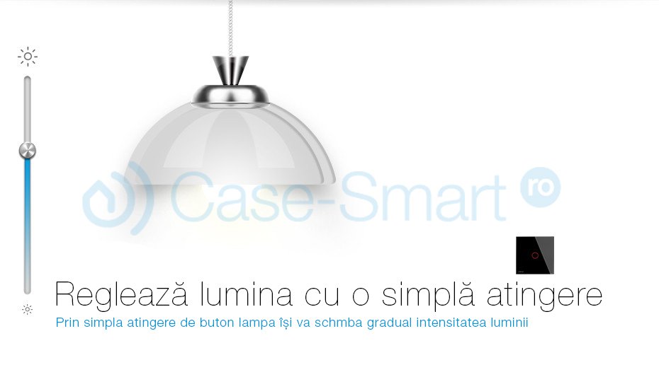 Intrerupator cu variator cu touch Livolo din sticla case-smart.ro imagine noua 2022 11