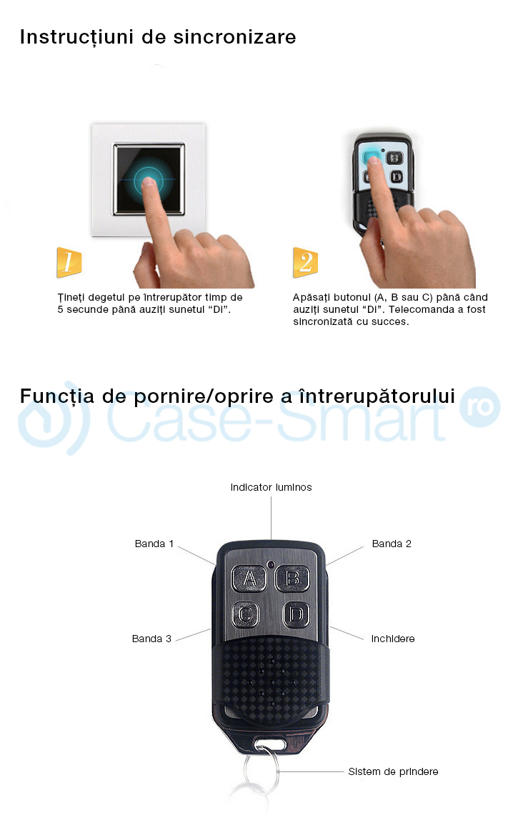 Telecomanda tip breloc Livolo case-smart.ro imagine noua idaho.ro