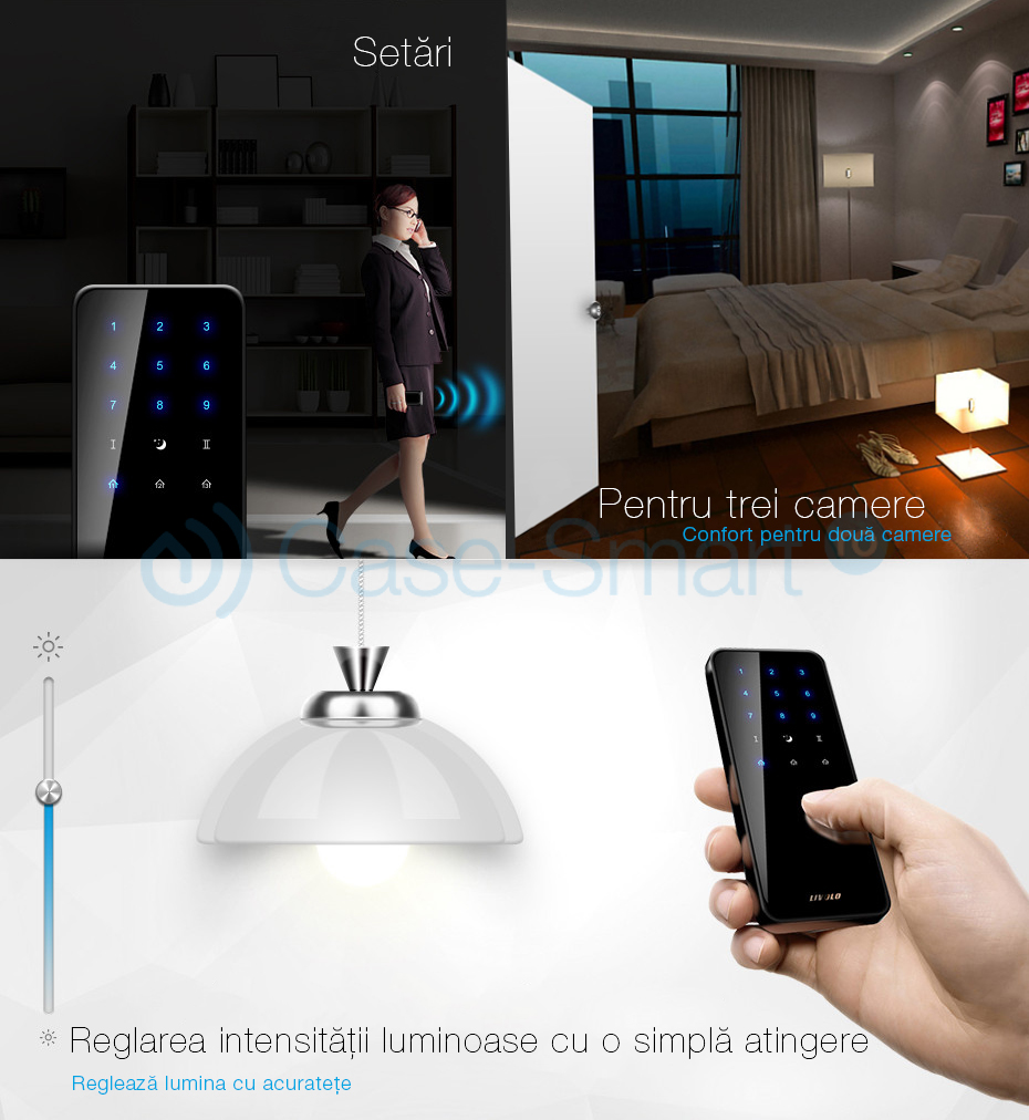 Telecomanda cu Touch Screen Livolo din sticla case-smart.ro imagine noua idaho.ro