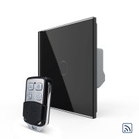 Intrerupator LIVOLO simplu wireless cu touch si telecomanda inclusa culoare neagra