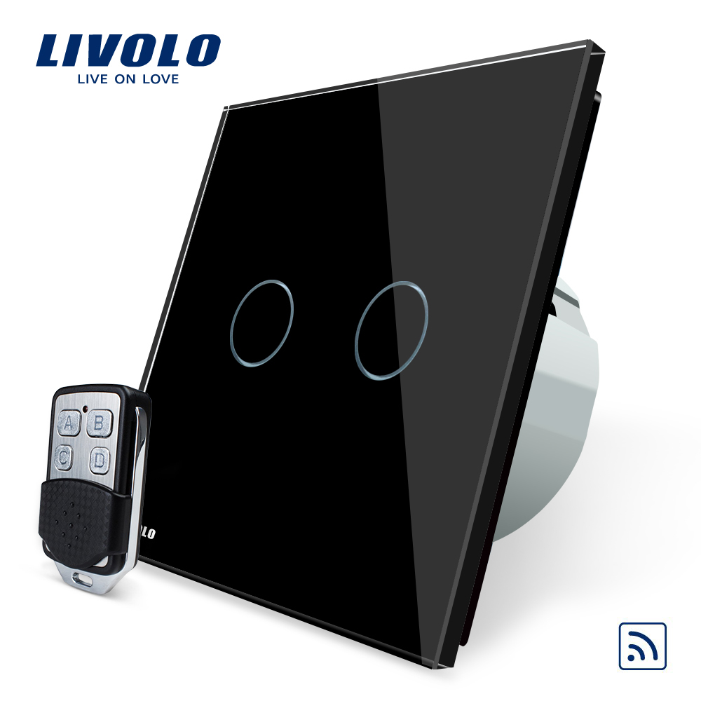 Intrerupator LIVOLO cu touch dublu wireless telecomanda inclusa