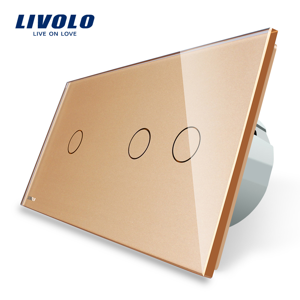 Intrerupator simplu + dublu cu touch Livolo din sticla case-smart.ro imagine noua 2022 17