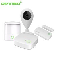 Kit sistem de securitate Orvibo 5 in 1, Mini Hub protocol ZigBee, Senzori Usa, PIR, Camera Video