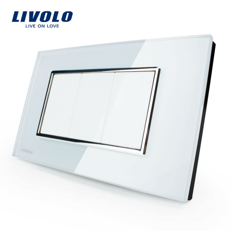 Priza blank – goala livolo cu rama din sticla – standard italian