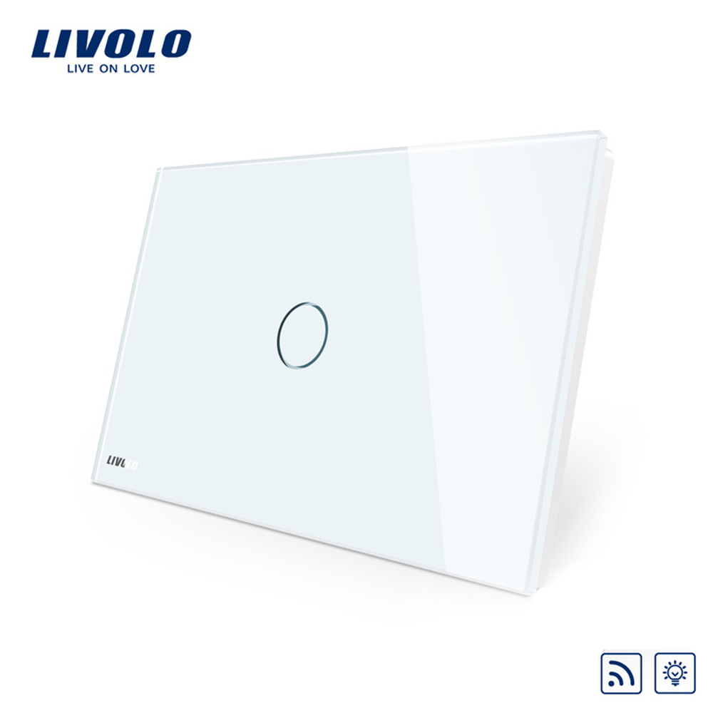 Intrerupator cu variator wireless cu touch Livolo din sticla – standard italian case-smart.ro imagine 2022