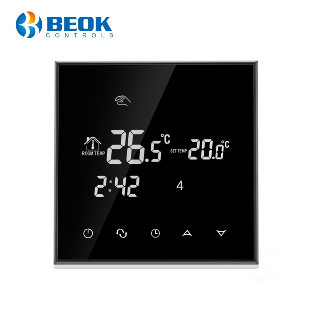 Termostat pentru incalzirea electrica in pardoseala BeOK TGT70-EP case-smart.ro