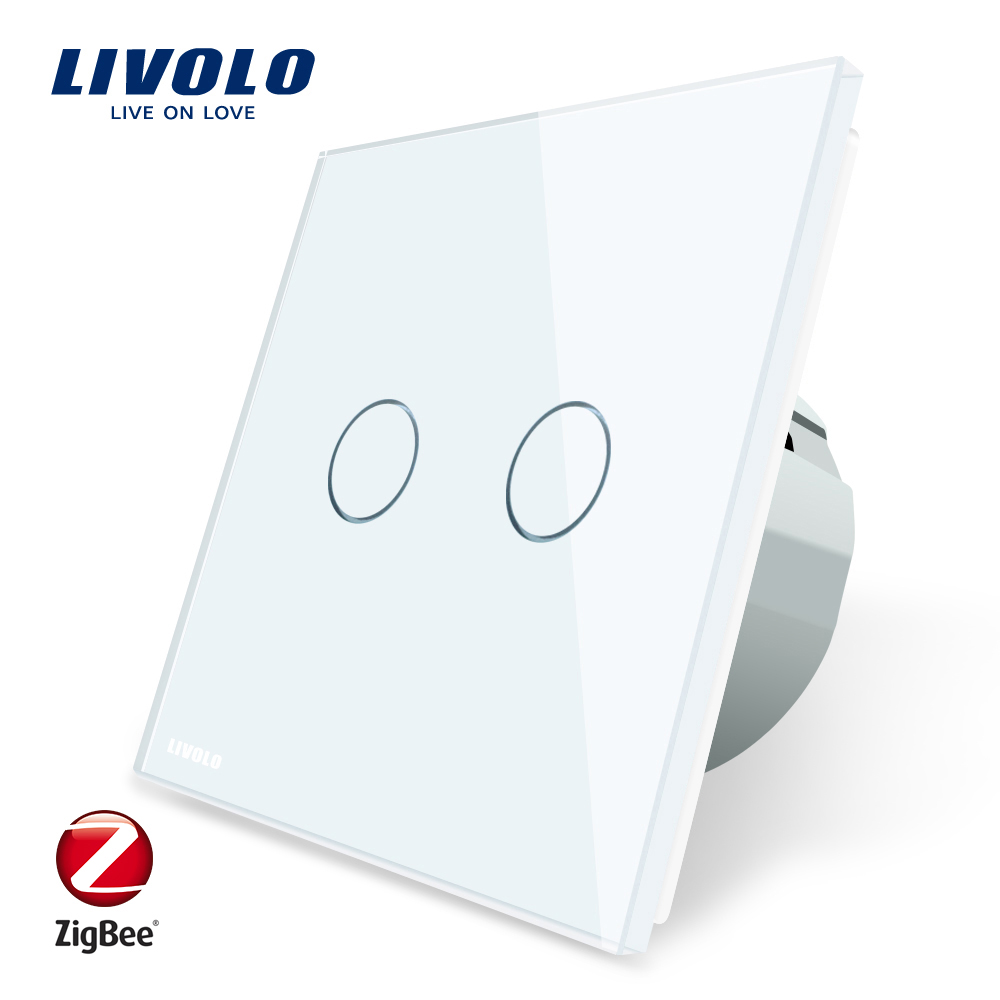 Intrerupator dublu cu touch Livolo din sticla – protocol ZigBee, Control de pe telefonul mobil