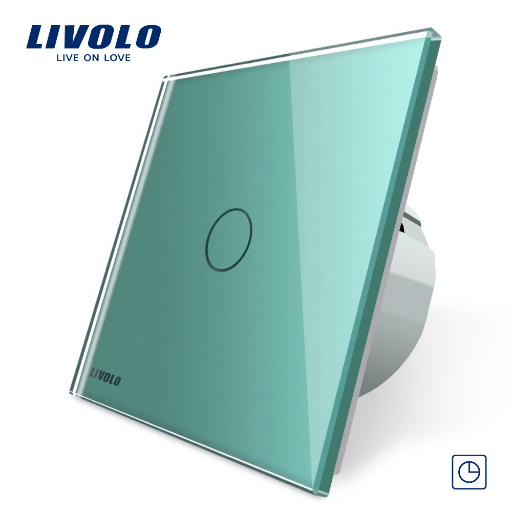 Intrerupator simplu cu timer si touch Livolo din sticla case-smart.ro imagine noua 2022 12