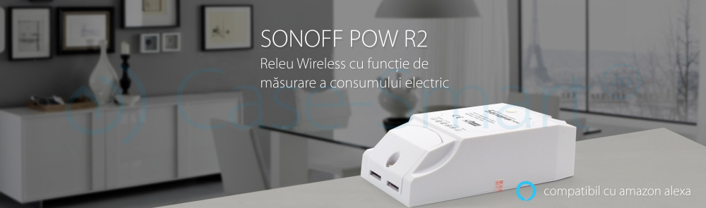 Releu Wi-Fi monitorizare consum electric Sonoff POW R2