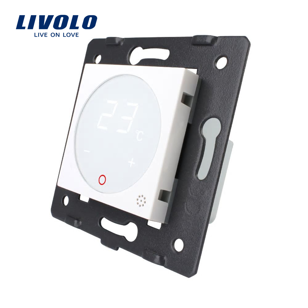 Modul termostat Livolo pentru sisteme de incalzire electrice fara rama sticla case-smart.ro