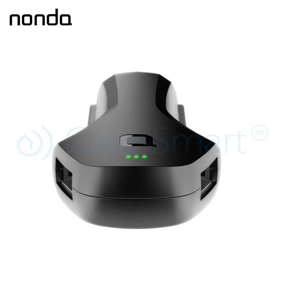 neck Outgoing average Incarcator auto Nonda Zus Smart, Dual USB, Negru - Case Smart