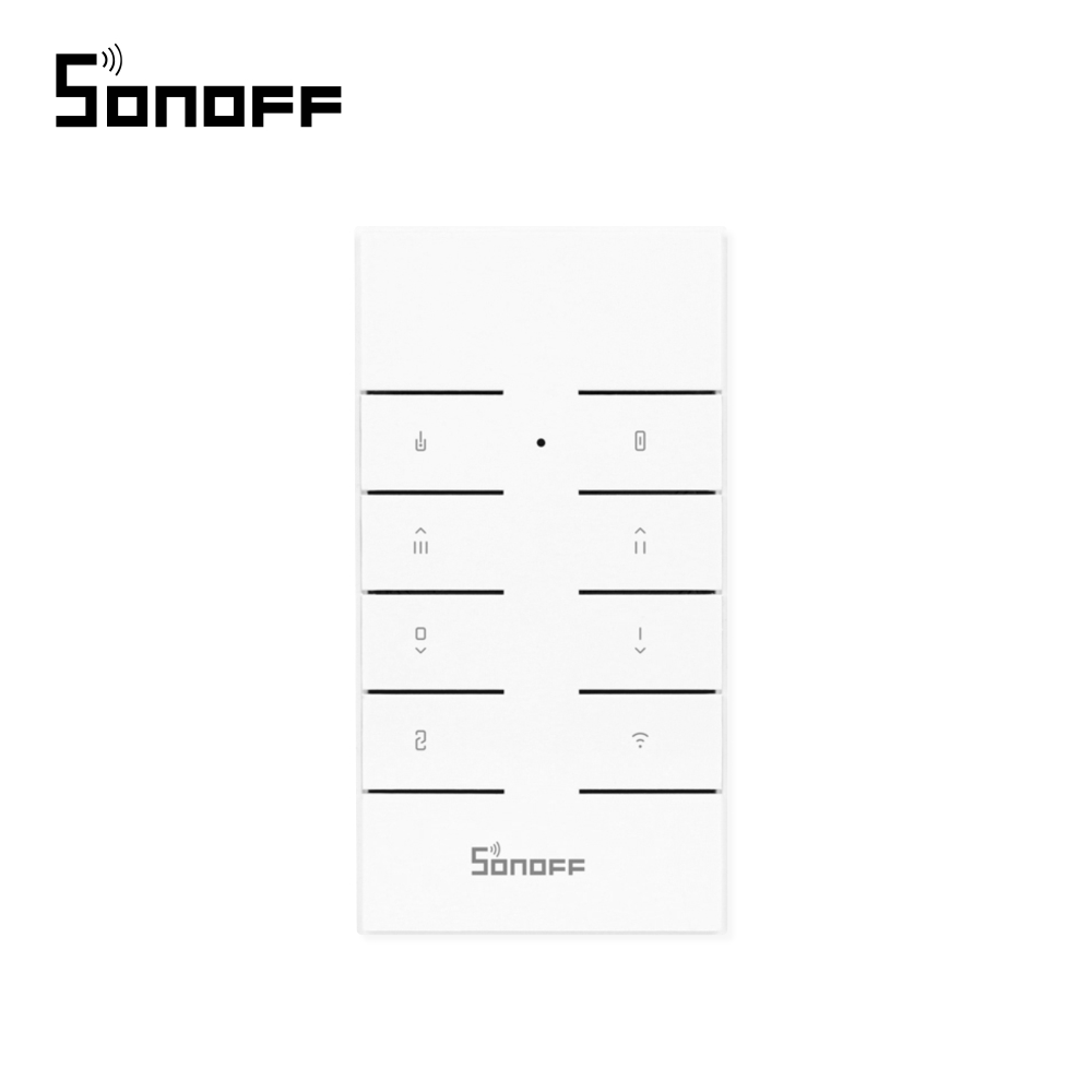 Telecomanda RF Sonoff RM433 cu Functie Sincronizare Wi-Fi, Reglaj intensitate lumini, Reglaj viteza ventilator