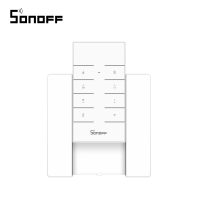 Pachet Suport perete + Telecomanda RF Sonoff RM433 cu Functie Sincronizare Wi-Fi, Reglaj intensitate lumini, Reglaj viteza ventilator