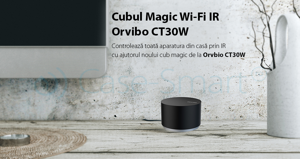 Cub Magic Orvibo CT30W, Wi-Fi + IR, Telecomanda universala, Programare interval de functionare, Control de pe telefonul mobil, Android/ iOS