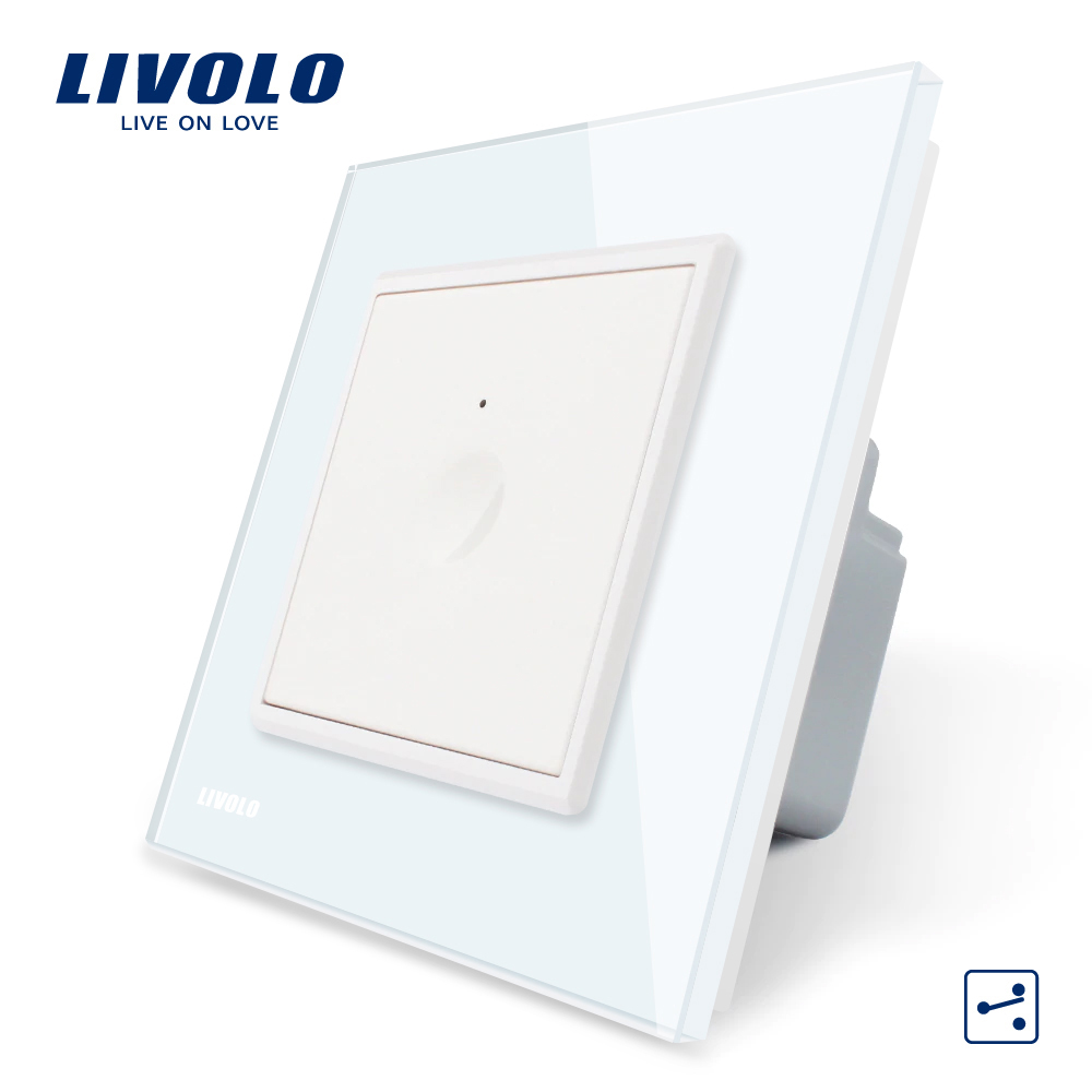 Intrerupator cap scara / cap cruce cu touch Livolo din sticla, Serie noua