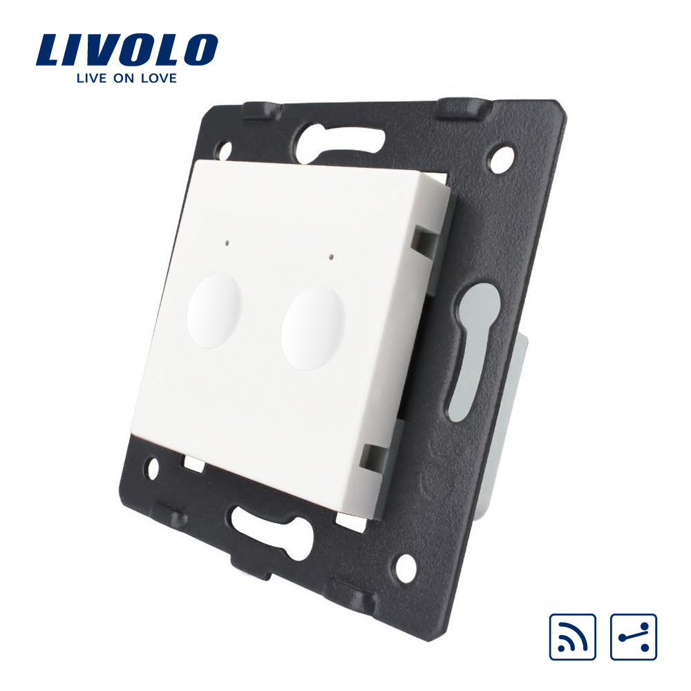 Modul intrerupator dublu cap scara / cruce wireless cu touch LIVOLO, Serie noua case-smart