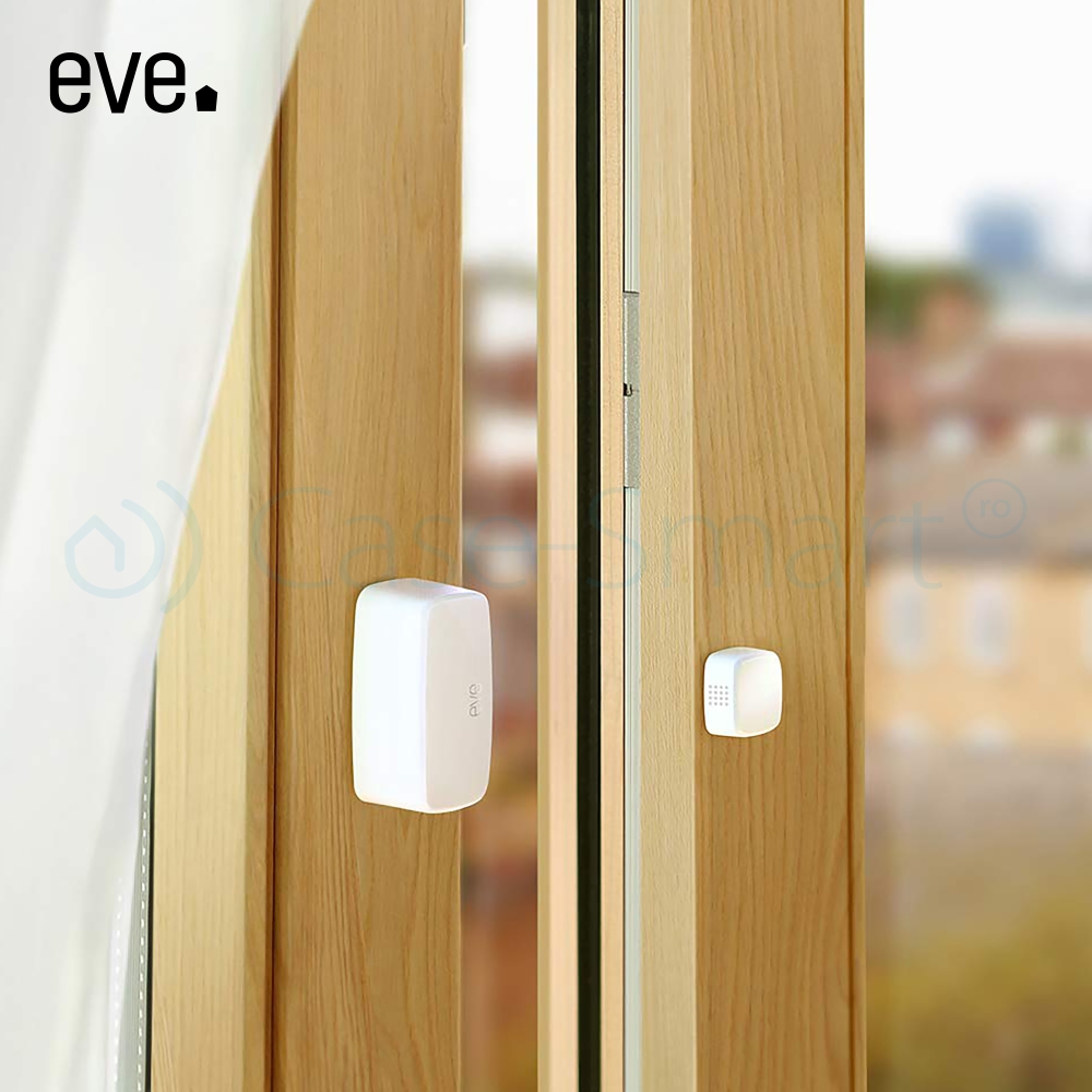Senzor de contact pentru usi si ferestre Eve Door & Window, Compatibil cu Apple HomeKit, Wireless Apple imagine noua
