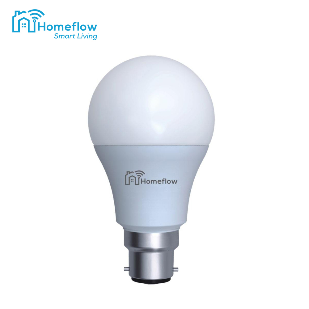 Bec inteligent LED Wireless Homeflow B-5005, B22, 9W (60W), 806lm, dimabil, lumina calda/ rece, Control de pe telefonul mobil 60W imagine noua