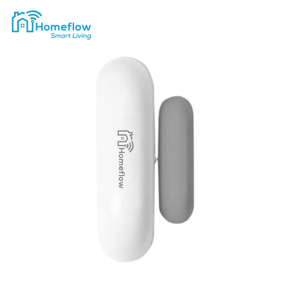 Senzor de contact pentru usi si ferestre Wireless Homeflow S-2001, Compatibil cu Google Assistant si Amazon Alexa Alexa