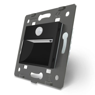 Modul lampa de veghe LED Livolo cu senzor miscare incorporat culoare neagra