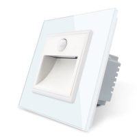 Lampa de veghe LED Livolo cu rama din sticla, Senzor miscare incorporat