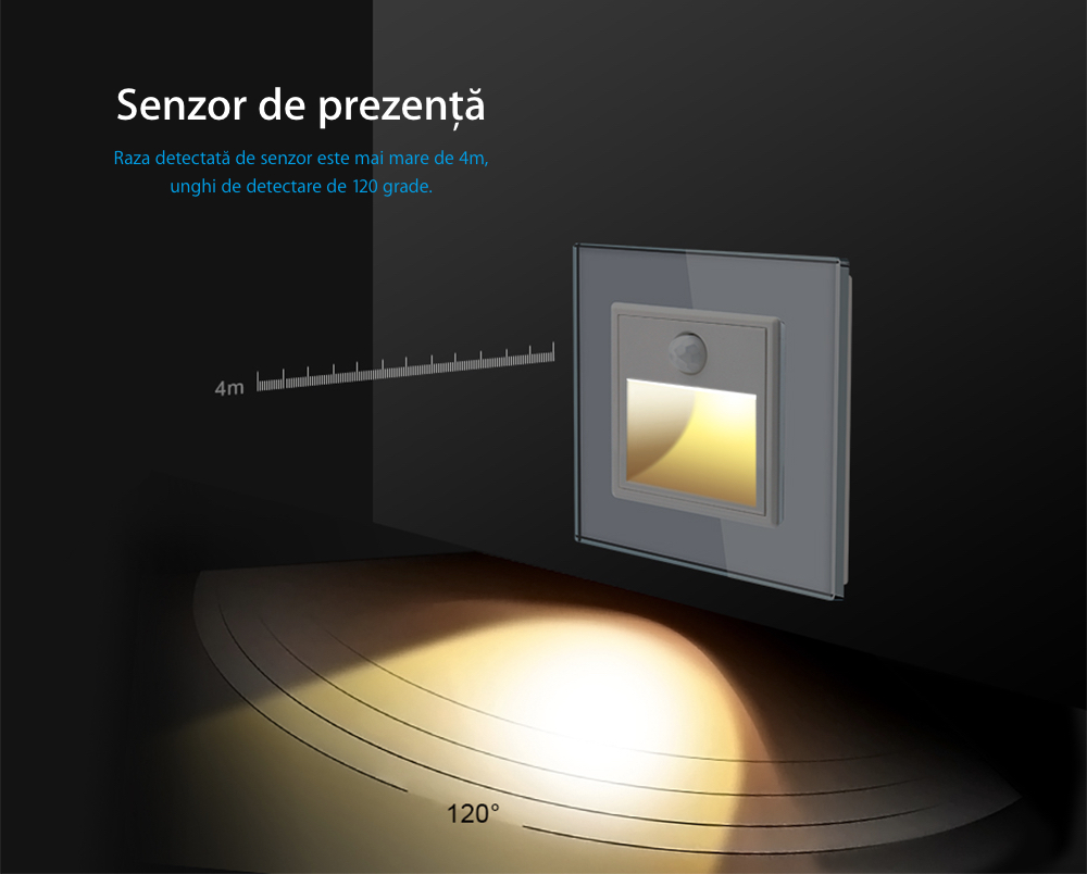 Lampa de veghe LED Livolo cu senzor miscare incorporat