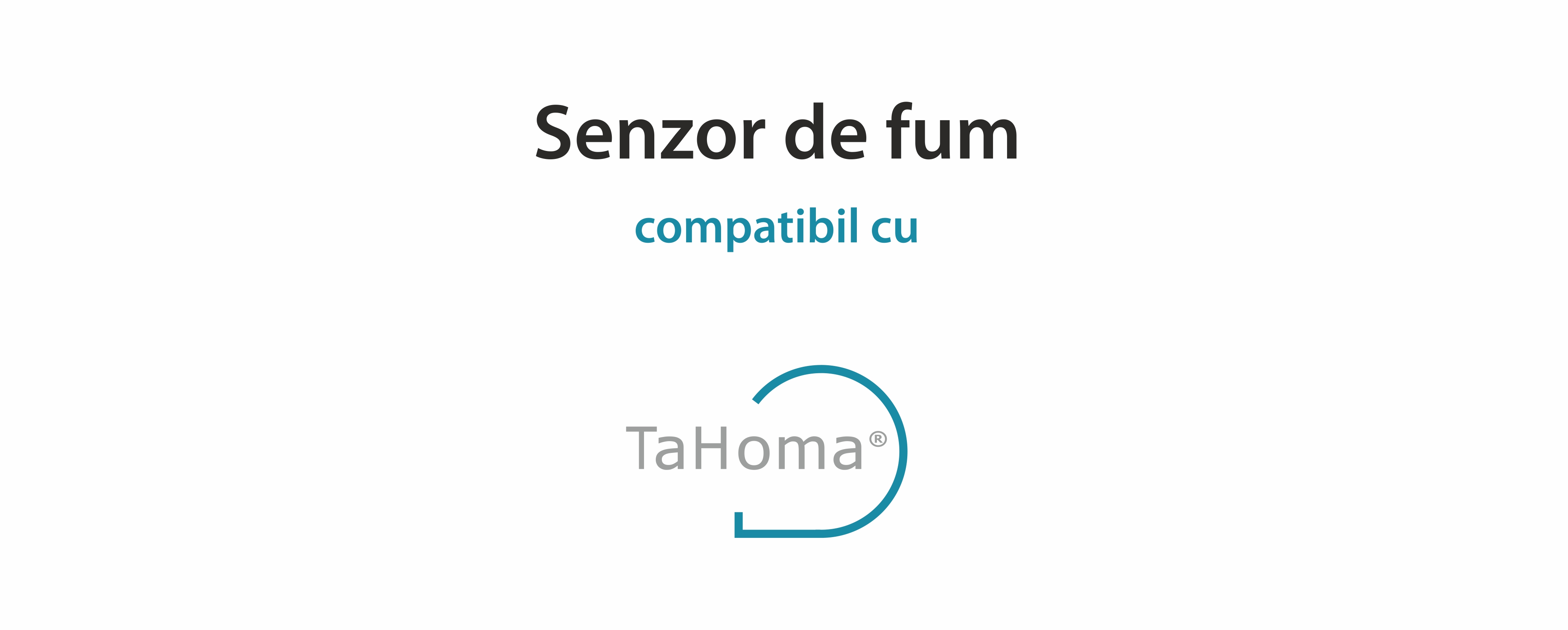 Senzor de fum TaHoma cu Alarma Integrata pentru Detectarea incendiilor, IP20, Frecventa radio 868-870 MHz