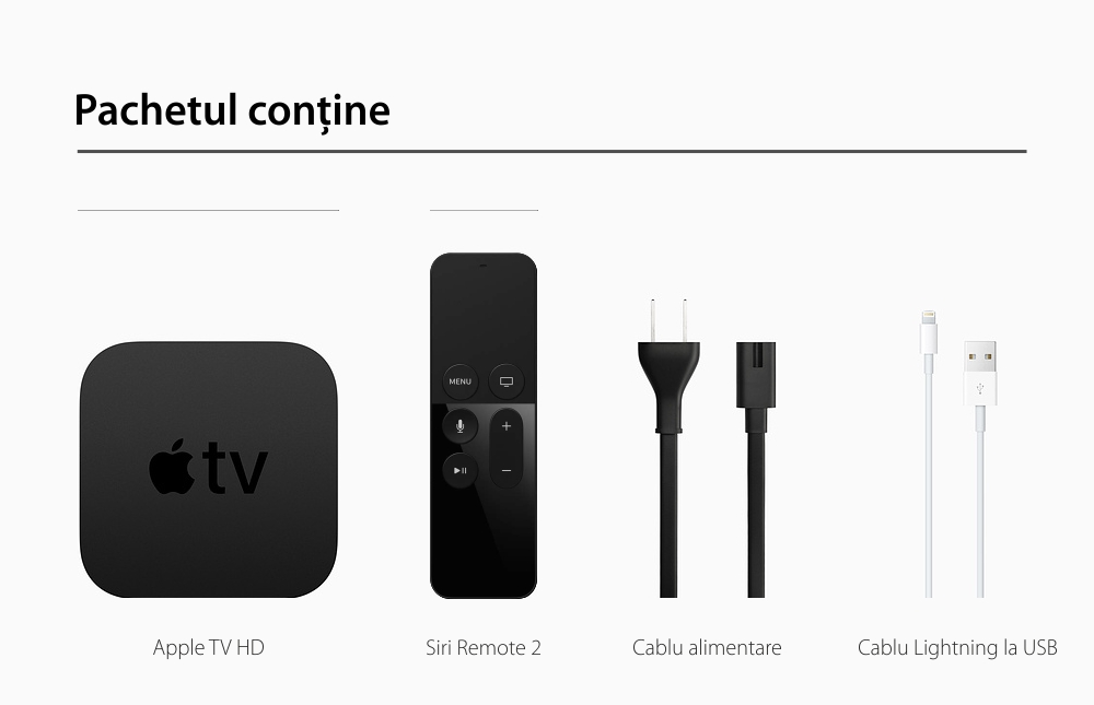 Apple TV, 32GB, Full HD 1080p, MR912MP/A, Negru