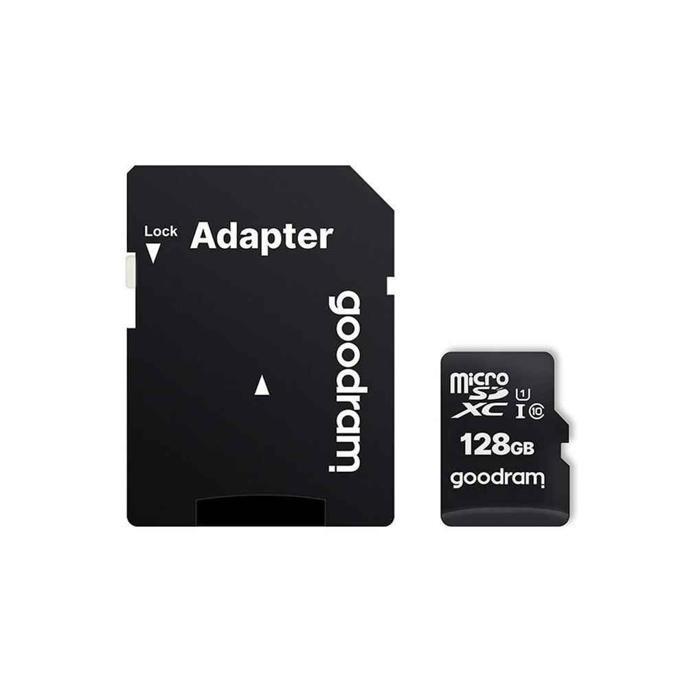 Card de memorie MicroSDXC + Adaptor SD, GOODRAM M1AA-1280R12, 128 GB, Memorie interna USH-I case-smart.ro