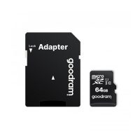 Card de memorie MicroSDXC + Adaptor SD, GOODRAM M1AA-0640R12, 64 GB, Memorie interna USH-I