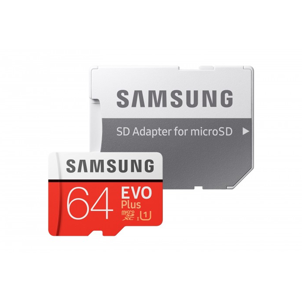 Card de memorie Samsung EVO Plus 64 GB MB-MC64HA + Adaptor SD, Memorie interna de tip USH-I case-smart.ro imagine noua 2022
