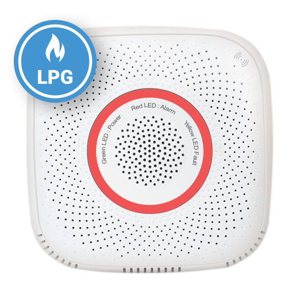 Senzor detector de gaz petrolier lichefiat Shelly Gas LPG, Wireless, Alarma 70 dB, Notificari aplicatie alarma