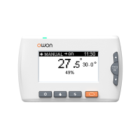 Termostat inteligent Owon pentru centrala termica, LCD 3.0″, Control aplicatie, Baterie 500 mAh