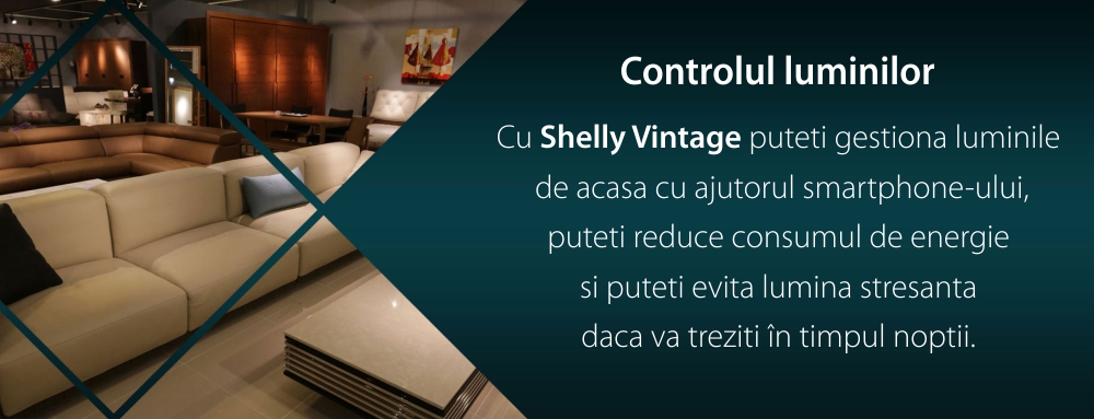 Bec inteligent Shelly Vintage ST64, Dimmer, Wi-Fi, Control aplicatie, E27, 7W, 750 LM