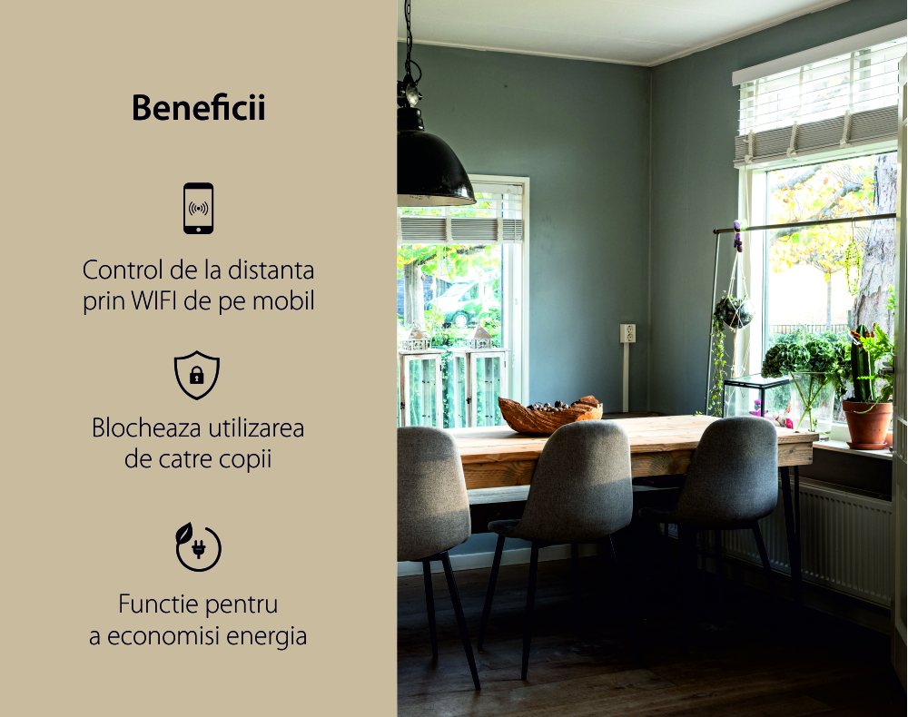 Termostat Wi-Fi pentru incalzirea electrica in pardoseala BeOk TR8B-WIFI-EP