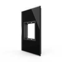 Rama din sticla Livolo standard Italian 2 module – Serie noua culoare neagra