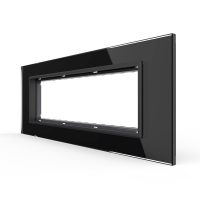 Rama din sticla Livolo standard Italian 6/7 module – Serie noua culoare neagra