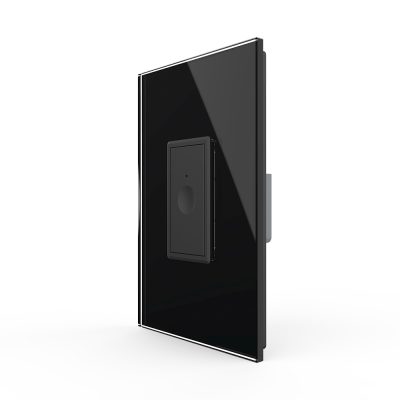Intrerupator Simplu cu Touch Livolo cu Rama Din Sticla 1M – Serie Noua culoare neagra