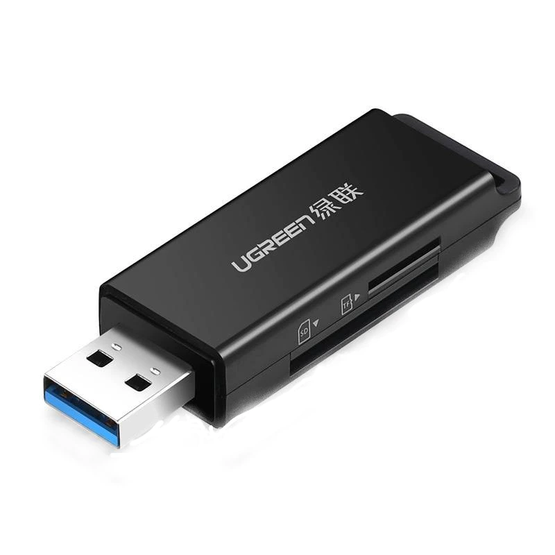 Cititor de carduri Ugreen CM104, Intrare USB 3.0, Sloturi TF / SD, Negru case-smart.ro imagine noua
