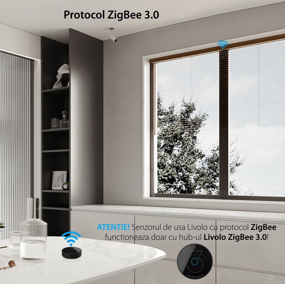 Senzor pentru usa / fereastra Livolo cu protocol ZigBee