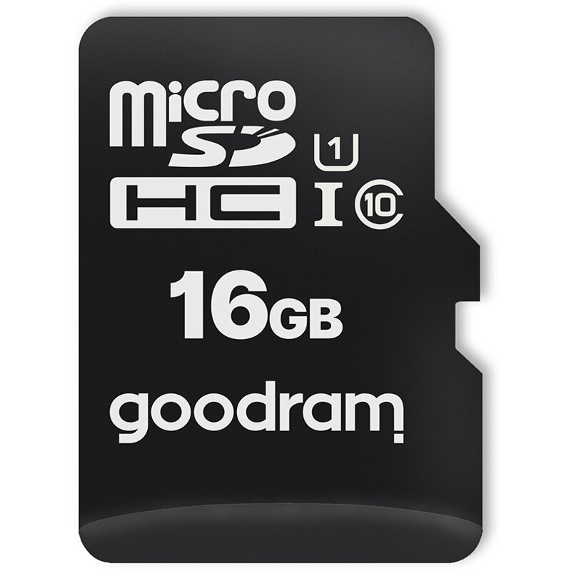 Card de memorie MicroSD Goodram cu Adaptor SD, Memorie 16 GB, Standard UHS-I