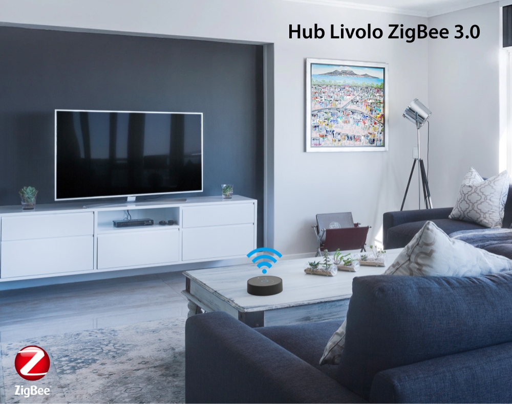 Hub Livolo cu Protocol ZigBee 3.0, Control aplicatie & Wi-Fi, Model 2022