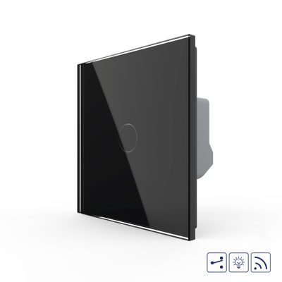 Intrerupator Simplu Cap Scara / Cruce cu Variator, Wireless si Touch LIVOLO – Serie Noua culoare neagra