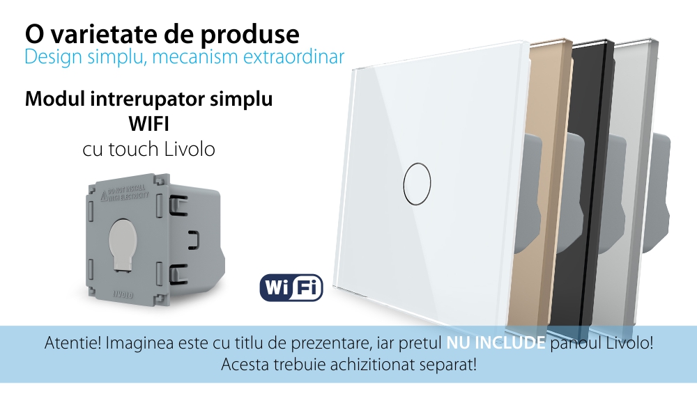 Modul Intrerupator Simplu Wi-Fi cu Touch LIVOLO – Serie Noua