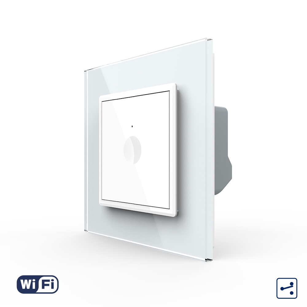 Intrerupator Simplu Cap Scara / Cruce Wi-Fi cu Touch LIVOLO – Serie Noua, Alb (Wi-Fi) imagine noua