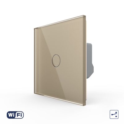 Intrerupator Simplu Cap / Cruce Wi-Fi cu Touch LIVOLO – Serie Noua culoare aurie