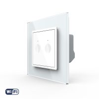 Intrerupator Dublu Wi-Fi cu Touch LIVOLO cu Rama din Sticla – Serie Noua