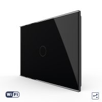 Intrerupator Simplu Cap Scara / Cruce Wi-Fi cu Touch LIVOLO, standard italian – Serie Noua culoare neagra
